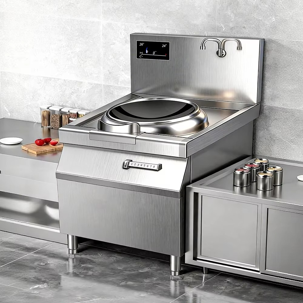 Commercial Kitchen Induction - Hochleistungs-Induktions-Wok-Kocher Kommerzieller Elektrischer Wok-Brenner Rührbratofen Industrielle