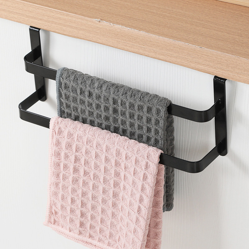 Commercial Kitchen Supplies - Handtuchhalter für Küche/Badezimmer, schmiedeeiserner, doppellagiger Handtuchhalter