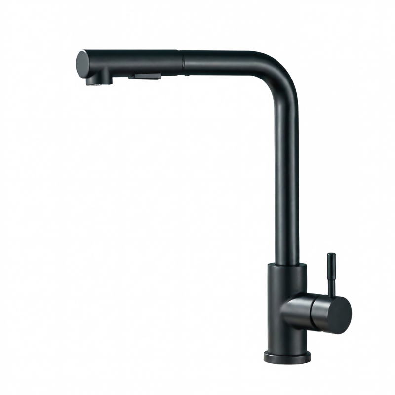 Commercial Kitchen Mixer Tap - Schwarzer Flexibler Ausziehbarer Küchenarmatur aus Edelstahl