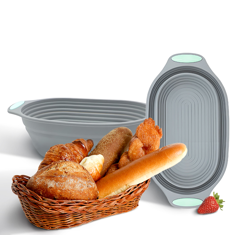 Commercial Kitchen Accessories - 1 Stück Silikon Faltbarer Banneton Brotgärkorb