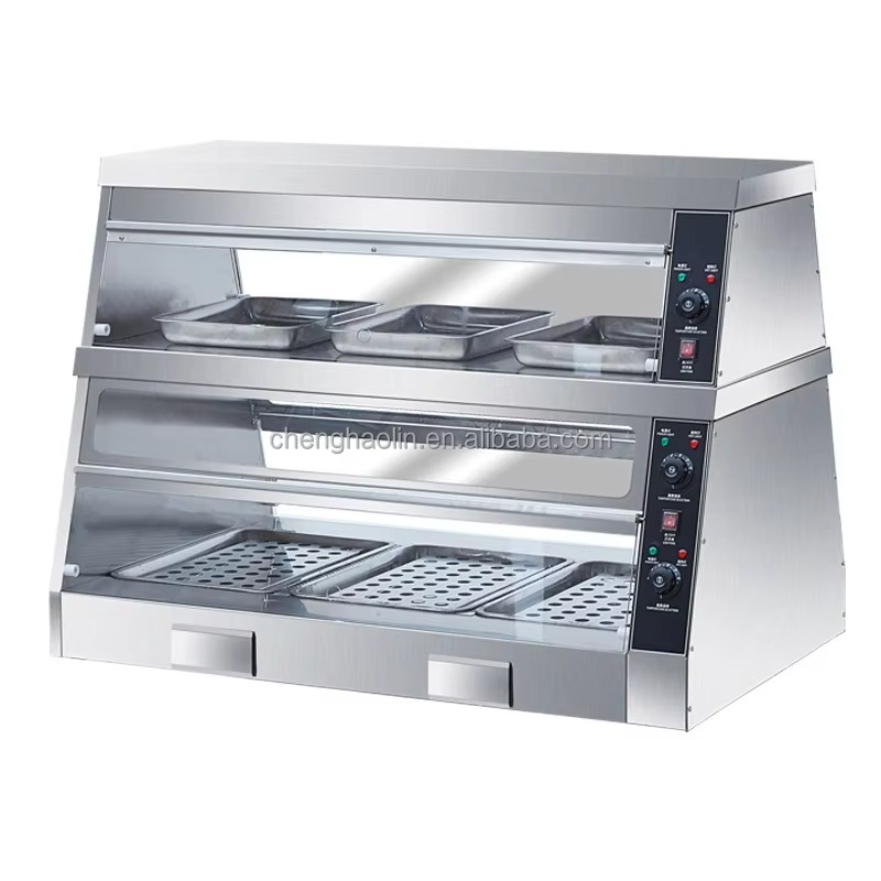 Commercial Kitchen Accessories - Elektrische Warmhaltevitrine für Hamburger und Brathähnchen,