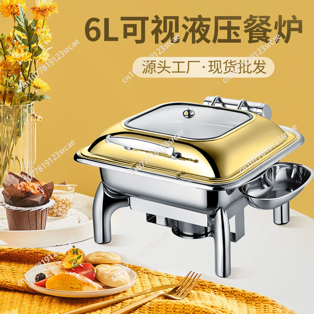 Commercial Kitchen Induction - Hochwertiges Buffet-Chafing-Dish-Set aus Edelstahl in kommerzieller
