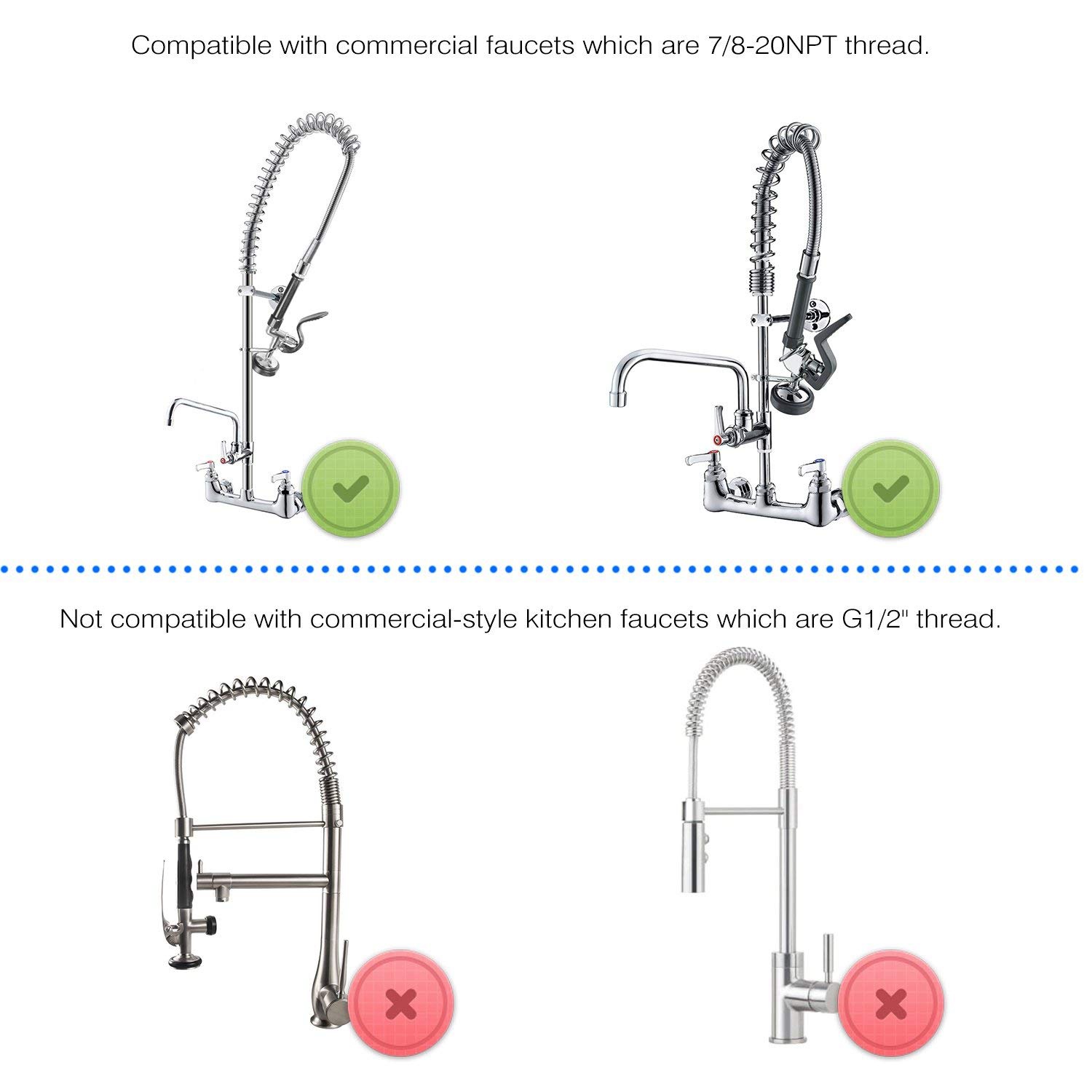 Commercial Kitchen Sprayer - Auf Lager, Vorspülsprüher, kommerzielle Küchenarmaturteile, verchromt