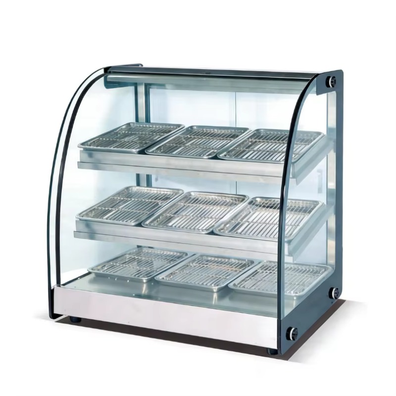 Commercial Kitchen Accessories - Gewerbliche Küchenausstattung: Beheizter Edelstahl-Isolierschrank mit Gebogener
